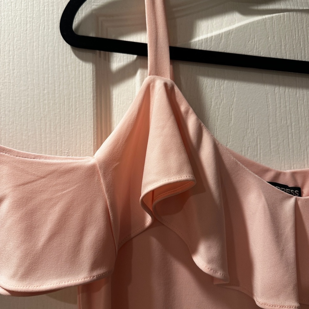 Express Pink Ruffled Blouse - Picture 2 of 3